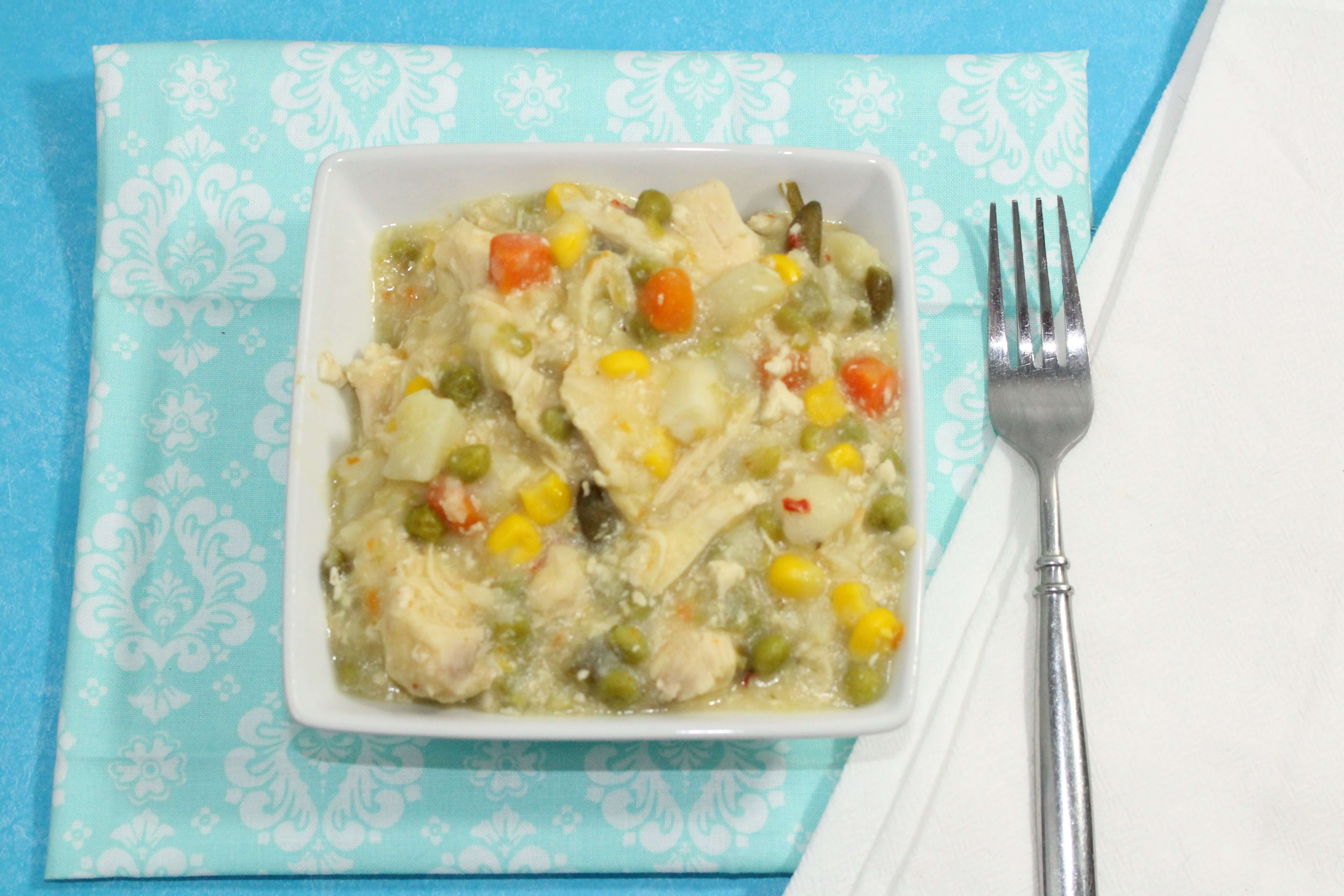 Creamy Chicken Soup is a hearty slow cooker meal.