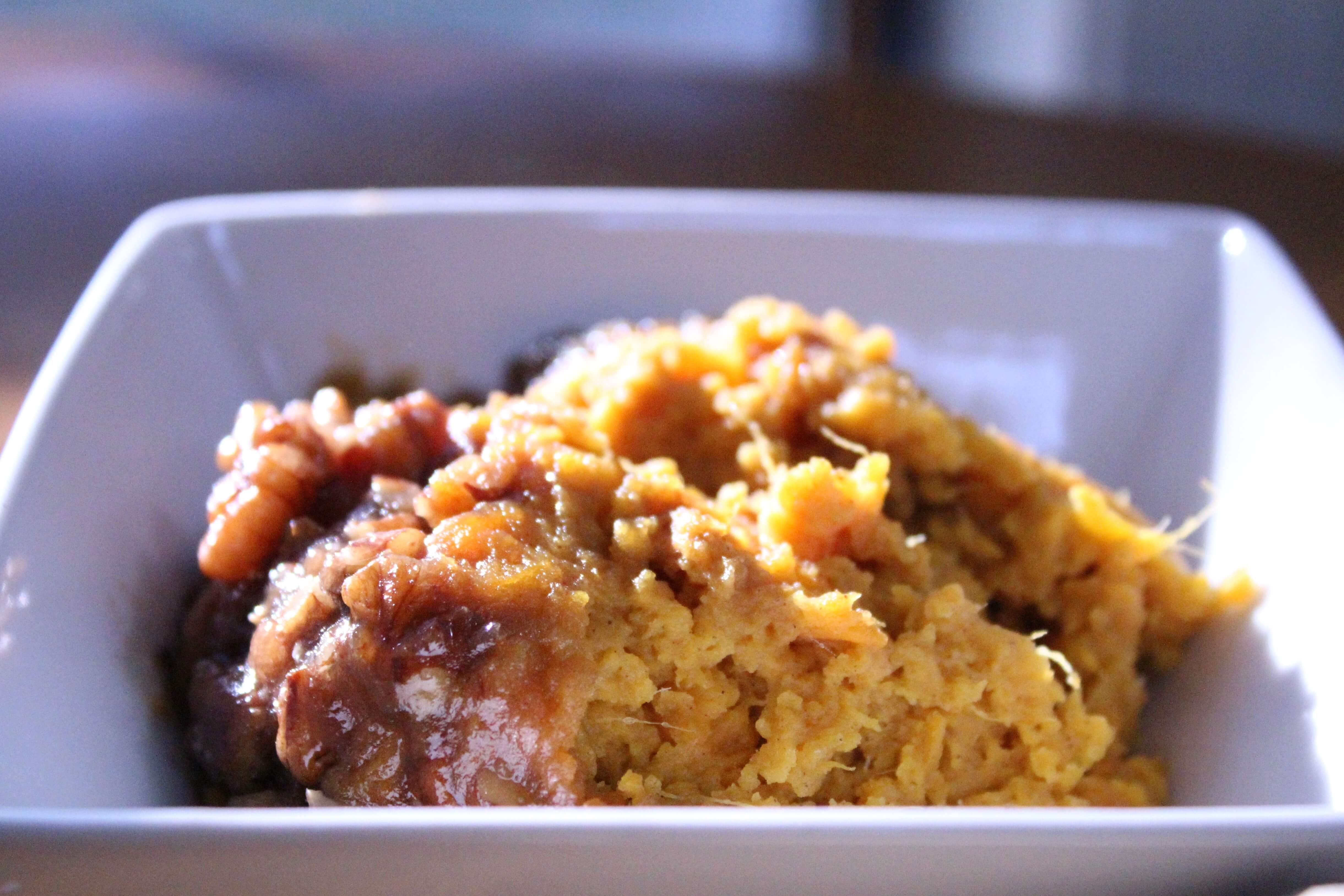 This slow cooker recipe for sweet potato casserole is as easy as it is delicious.
