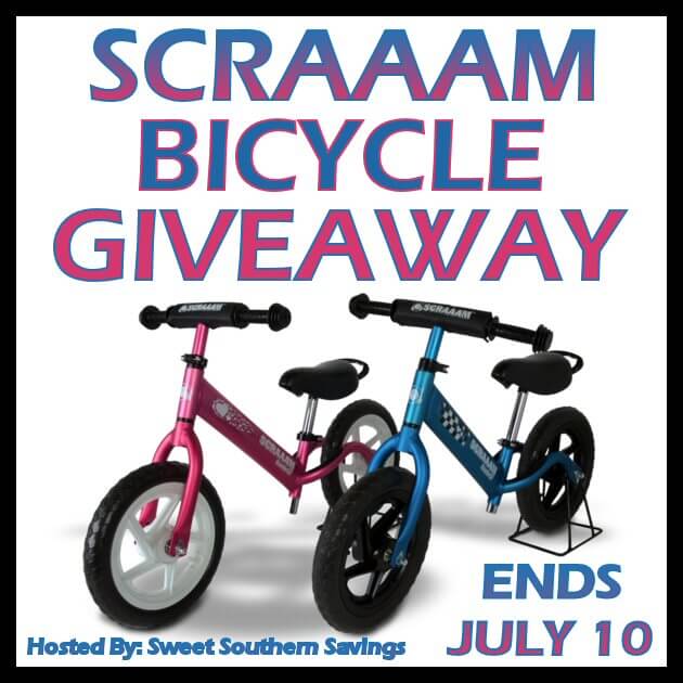 Have you entered for a chance to win this cool SCRAAM Balance Bike for the little in your life?