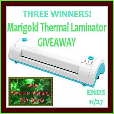 Three winners will each win a fabulous Marigold Laminator in this giveaway!