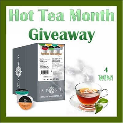 Have you tried this Stash hot tea? Stash is generously sponsoring this giveaway where 4 lucky winners will each win a variety pack!