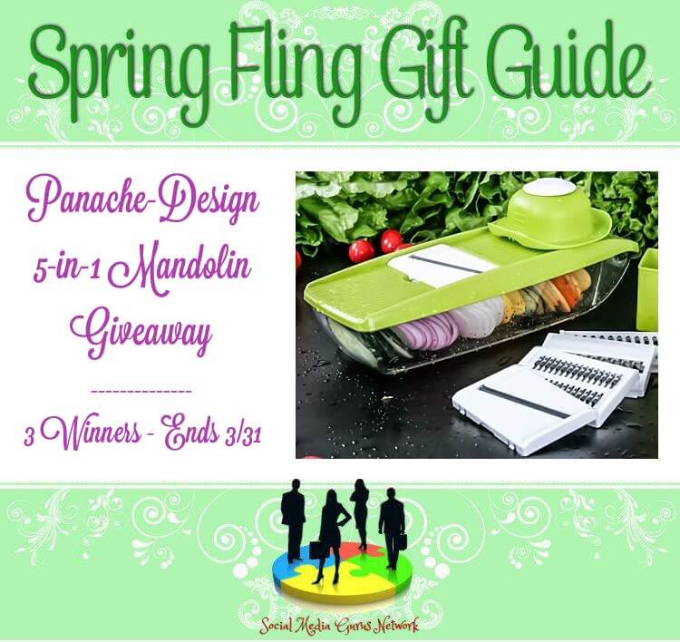 Have you entered for a chance to win this mandolin slicer from Panache Designs in this Spring Fling Gift Guide Giveaway?