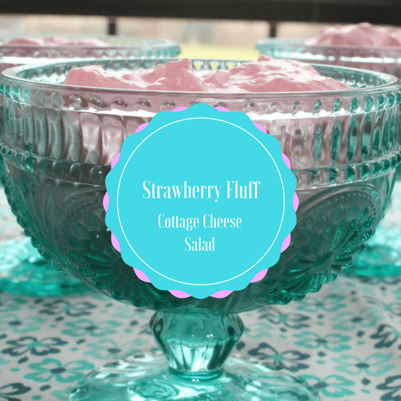 This Strawberry Fluff Cottage Cheese Salad is a lovely light and fruity dish for Easter, springtime, or summer.